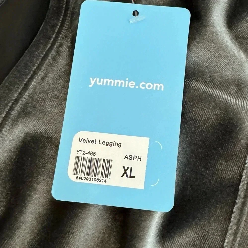 Yummie Velvet Shaping Leggings Size XL Asphalt Rear Lifting High Waist - Picture 9 of 10